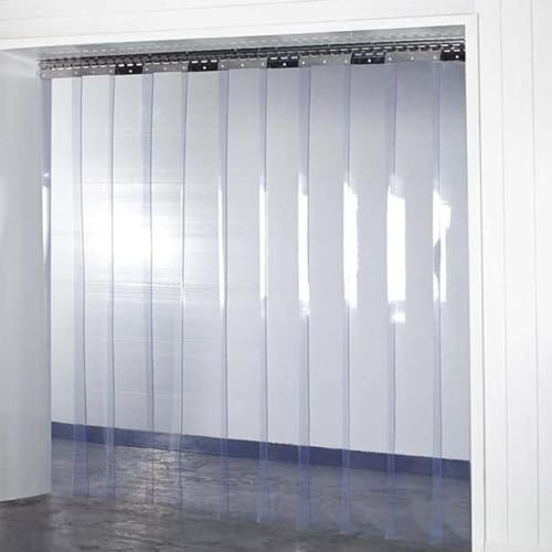 ZFDGHF Transparent PVC Lamellenvorhang Streifenvorhang, 90 x 200cm wasserdicht Industrievorhang Lamellen Plastikstreifenvorhang, für Zimmer, Läden, Kühlhäuser