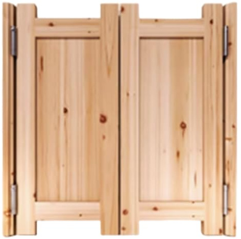 Puertas dobles de madera maciza personalizables con cierre automático y perfectas para cocina y entrada (32 x 39 pulgadas)