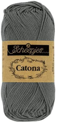 Scheepjes - Scheepjes Catona 501 Anthracite Yarn - 1x50g
