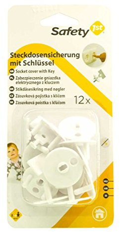 Safety 1st Kindersicherungen 5081217 12 x Steckdosensicherung mit Schlüssel