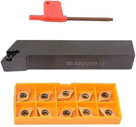 1 x SDJCR2020K11 CNC-Drehmaschinen-Halterung, 1 x T15-Schlüssel, 10 x DCMT32.51 UE6020 / DCMT11T304 Hartmetall-Einsätze.