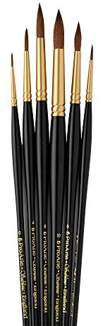 Pro Arte : Sablene : Brush Wallet Set of 6 : 0-2-4-6-8-10 Round