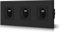BSEED Prise Murale Prises de courant Alternatif 3 Gang Cadre en Verre Trempé Norme Française 16 Amp 240V 228mm Noir