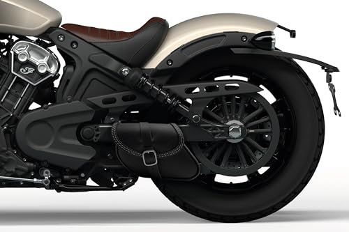 ends cuoio, Schwingentasche aus Leder, Satteltasche kompatibel mit Indian Scout Bobber, 101 Scout, Sport Scout, Scout Rouge, Scout Sixty -Magnetische Schnellverschlüsse (weiße Nähte)