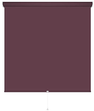 Fenster Rollo Springrollo Mittelzugrollo 14 Farben Breite 62 bis 202 cm Länge 180 cm Bedienung Mittelzug Stoff Blickdicht lichtundurchlässig verdunkelnd abdunkelnd (122 x 180 cm/Brombeere, Lila)