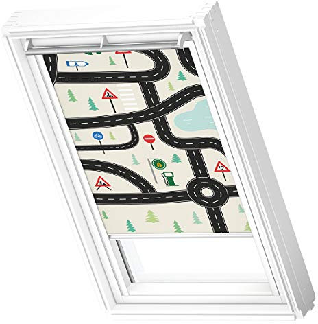 VELUX Verdunkelungsrollo für Dachfenster S08 und 608 mit weißer Führungsschiene