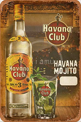 None Brand Havana Club Blechschild Retro Blech Metall Schilder Poster Deko Vintage Türschilder Schild Warnung Hof Garten Cafe Toilette Kneipe Club Geschenk