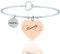 SAGA GIOIELLI® BRACCIALE RIGIDO DONNA FRASI PENSIERI PAROLE EMOZIONALE INCISIONE ACCIAIO CUORE ROSE' (Family)