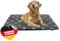 Made in Germany gepolsterte Hundedecke, Sterne Grau 65 x 95cm für kleine & große Hunde I Flauschige Hundedecke, waschbar, trocknergeeignet