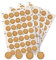 Logbuch-Verlag 140 leere Sticker blanko Aufkleber Etiketten zum Beschriften 3,2 cm Kraftpapier Namensaufkleber selbstklebend