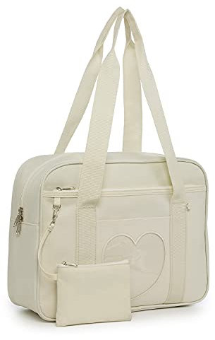 Jywmsc Ita Tasche Damen Umhängetasche Herzform Japanische Schulhandtaschen Kawaii JK Anime Geldbörse für Lolita Mädchen Tote Bag