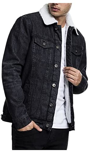 HiFacon Aviator RAF B3 Herren-Bomberjacke aus Lammfell, fliegend, Schwarz - Pelz-Jeansjacke, 4XL