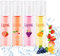 KUIRUNRX® Roll On Glitter Lipgloss, Farblos Durchsichtig, Glitzer-Aufrollen, Obst Geschmack Feuchtigkeitsspendende Lippenstifte für Trockene Lippen (Fruity, 6pcs)