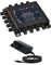 GSS 5/8 Multischalter für Quattro & Quad LNB, Multiswitch für 1 Satelliten & 8 Teilnehmer (Fernseher TV, Sat Receiver), Matrix Satellite Verteiler, HD 4K Digital, für Schüssel Spiegel Antenne