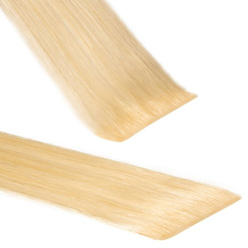 hair2heart Invisible Tape Extensions Echthaar Premium - 10 Tapes 40cm 9/0 lichtblond