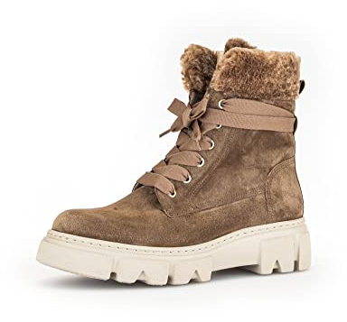 Gabor Damen Combat Boots, Frauen Stiefeletten,Wechselfußbett,Best Fitting,Warmfutter,uebergangsstiefel,Winterschuhe,Farro (Panna),40 EU / 6.5 UK