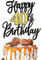 Xsstarmi 1 Pack Happy 40th Birthday Cake Topper Glitter Cheers To 40 Years Cake Pick 40 Fabulous Cake Decoration for Happy 40th Birthday Anniversary Party Decorations Supplies Gold