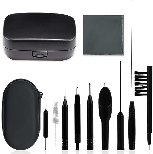 Udbrud Kit de Limpieza de Audífonos, 12 Herramientas de Limpieza de Audífonos Limpiador de Auriculares Cepillos de Audífonos para Limpieza para Audífonos Auriculares Auriculares