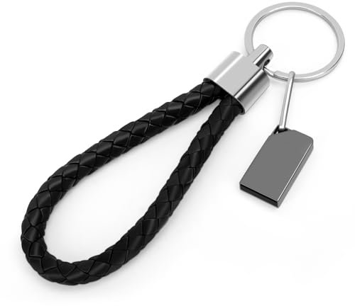 LEIZHAN Clé USB 3.0, Mini clé USB, Clé USB pour Voiture, Clé USB avec Porte-clés pour PC, Ordinateur Portable - 16 Go, Noir