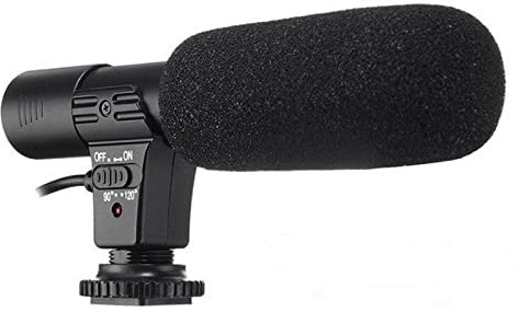 ZEZEFUFU MS Microphone vidéo stéréo avec écran anti-vent pour Canon LEGRIA HF G10, HF M41, HF S21 28 cm