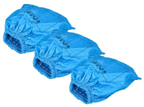 vhbw 3x Textilfilter kompatibel mit Lidl/Parkside PNTS 1400 B1 | IAN 66443 Staubsauger, Nass-/Trockensauger - Stoffbeutel, Abwaschbar Blau