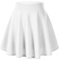 Cegerne Damen Mädchen Mini Skater Rock Flared Casual Schule Rock Tennis Rock Faltenrock, Weiß, L