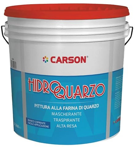 HIDROQUARZO Pittura alla farina di quarzo per interni ed esterni coperti BIANCO (LT. 14)
