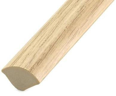 10m DQ-PP PVC VIERTELSTAB | Eiche Klassische | 13mm x 13mm | 4 x 2,5m | Kunstoff Winkelprofil