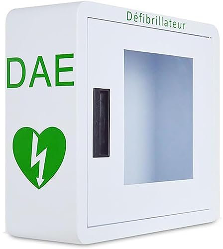 AED-Schrank, Erste-Hilfe-AED-Defibrillator-Aufbewahrungsschrank mit Alarmsystem, passend für die meisten AED-Modelle, für Büro, Pflegeheim, Bus