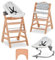 Hauck Alpha Move Natur 5-tlg. Newbornset Light Grey - Hochstuhl + Neugeborenenaufsatz & Wippe + Essbrett + Sitzkissen Nordic Grey