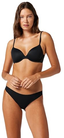 Calvin Klein Damen Plunge BH Lightly Lined Größenverstellbar, Schwarz (Black), 90B
