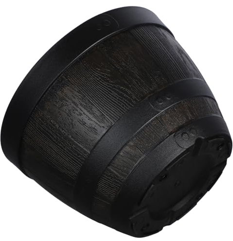 CANIGHT Maceta De Imitación De Madera para Exteriores Jardinera De Resina para Jardinería Estilo Vintage