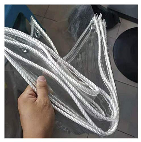 LXLDY Telo Occhiellato Trasparente Durevole Resistenza allo Stiramento Magazzino Tenda Terrazza Copertura Antipolvere Telo Copertura Antivento for Piante da Balcone, 17 Specifiche (1x1m)