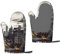 Silikon Ofenhandschuhe 2er Set Love from New York Ofenhandschuhe für Damen Herren Hitzebeständige Grillhandschuhe Wasserdicht rutschfest BBQ Handschuhe für Küche Kochen
