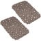 LEAZZLE Alfombrilla Fregadero Cocina Gris Claro, Juego de 2 Protector de Fregadero Cocina de PVC, 40x30cm, Alfombrilla con Forma de Guijarros para el Fondo del Fregadero de Cocina