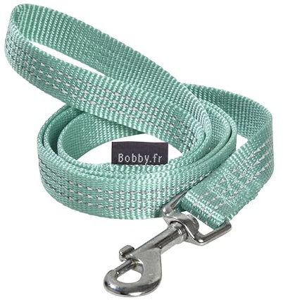 Bobby Safe Hundeleine für mittelgroße Hunde, reflektierend, strapazierfähig, mit Sicherheits-Karabiner aus Metall, Türkis, Größe S/M, Länge 100 cm