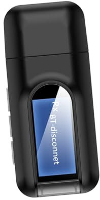 Housoutil Drahtloser Empfänger-Sender USB-dongle Audioadapter Audioempfänger Audiosender Mit LCD-Display Aux-buchse Für Auto Pc Tv Schwarz