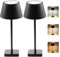 ChenFec 2 Stück LED Tischlampe Kabellos Akku Aufladbar, LED Tischleuchte Kabellos USB akku Kabellose Lampe Flaschenlicht, led Lampe Tischlampe akku Tischleuchte Outdoor Indoor
