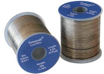Temorah Lead Wire for Fly Tying Materials, 0.04(1.0mm)