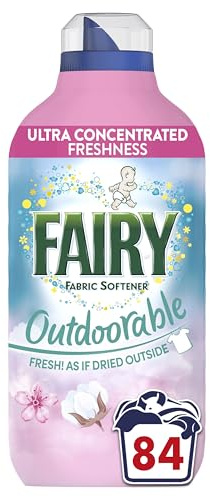 Fairy Outdoorable Fabric Conditioner, Cherry Blossom and Nordic Cotton, 84 Washes, Ultra Concentrated Formula For Sensitive Skin, Dermatologically Tested