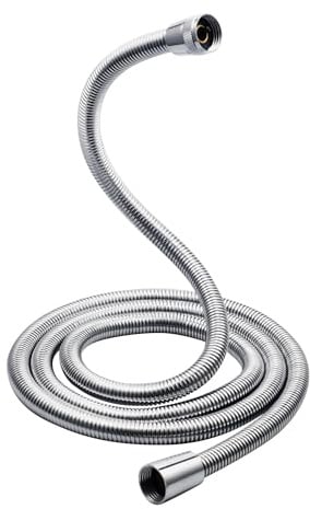 Tubo doccia crittografato da 2,5 m, universale, G1/2, tubo doccia portatile, tubo di ricambio ad alta pressione, extra lungo, anti-piega, per rubinetti da bagno, prolunga flessibile cromata