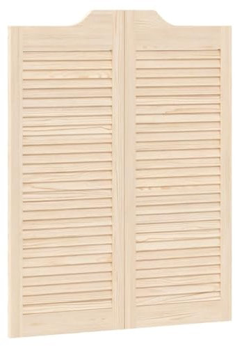 Double Porte Battante, Porte Saloon de Séparation à persiennes 1paire 100x80 cm bois massif Pin
