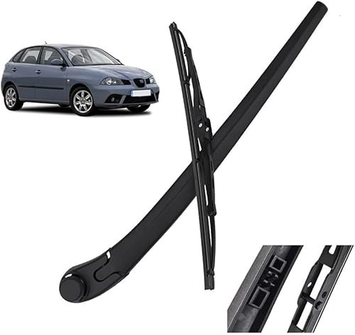 WangjunF Heckscheibenwischer,Scheibenwischer Hinten Wischerarm mit Wischerblätter für Seat Ibiza 6L 6J 2002-2012