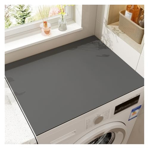 Vnook Almohadilla for refrigerador, tapete Grueso for encimera, tapete Antipolvo for Lavadora, Antideslizante y Absorbente, for refrigerador, Lavadora, Secadora y mesita de Noche.(Gray,65x90cm)