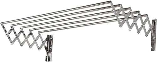 ZXQUEGF Wäscheständer, innovativ, faltbar – an der Wand montierter Wäscheständer mit 5 Handtuchstangen – ausziehbarer Wäscheständer für Zuhause – Größe: 60 cm