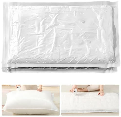 Vakuumbeutel für Matratzen, Große 240x130cm Vakuum Aufbewahrungsbeutel, Wiederverwendbar Staubsauger Vakuumierbeute mit luftdichtem Ventil für Matratzen Mat Kleidung Bettdecken, 2 Stück