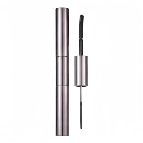 Mascara waterproof 2 en 1 avec petite et grande brosse pour cils courts/fins, sans paquets & épaississant, longue tenue, résistant aux traces, effet naturel