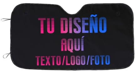 Parasol Coche Delantero Plegable Personalizado Con Foto Texto Logo,Para Sol Coche Personalizada Para el Estacionamiento En Verano,Uso Diario,Protector Reflectante UV,Regalo Para Viajero Familia Pareja