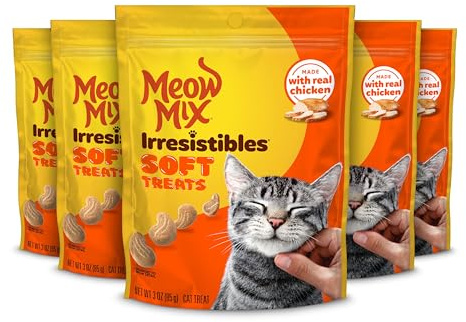 Meow Mix Irresistibles Soft Cat Treats, Chicken Recipe, 3 oz Pouches