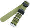 KHZBS RAF Nylon-Gurt + Adapter Ersatz für Casio g-Shock GA100 GA110 G8900 GW6900 GW5600 22mm Army Green Silver Buckle